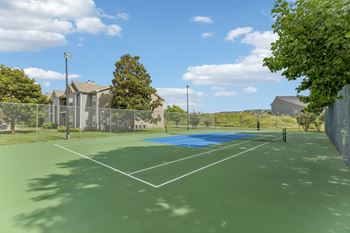 Lighted tennis court